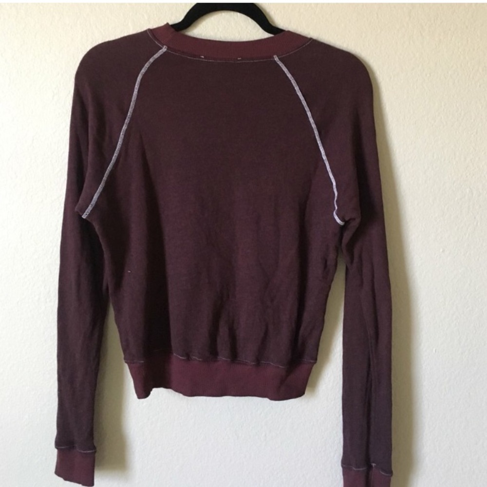 burgandy sweatshirt